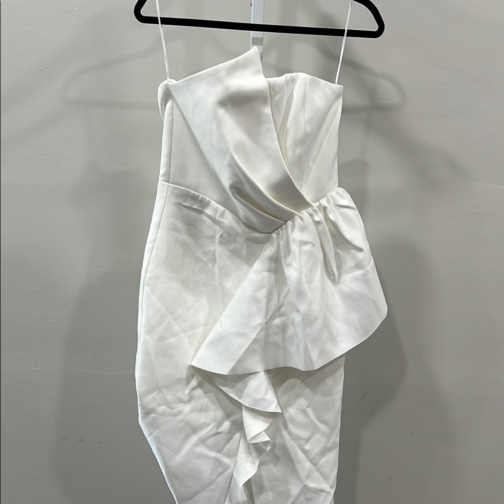 ELLIATT RECEPTION DRESS white strapless bridal - Picture 3 of 9
